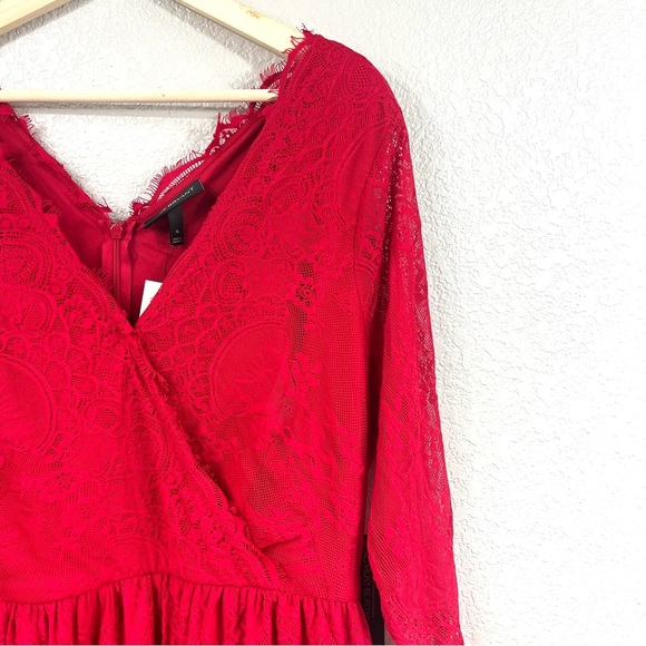 Lane Bryant Lace Faux Wrap Dress - Picture 4 of 8